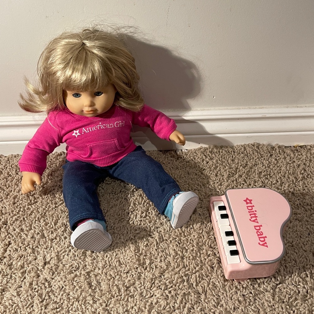 American Girl Bitty Baby Doll Pink Play Piano